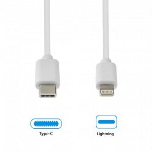 Grab n Go Oplaadkabel Lightning to USB-C Kabel (non MFI) Wit 3M